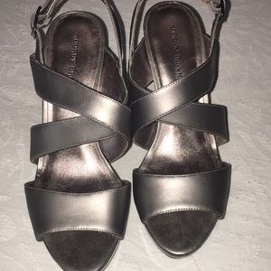 Pewter colored heels